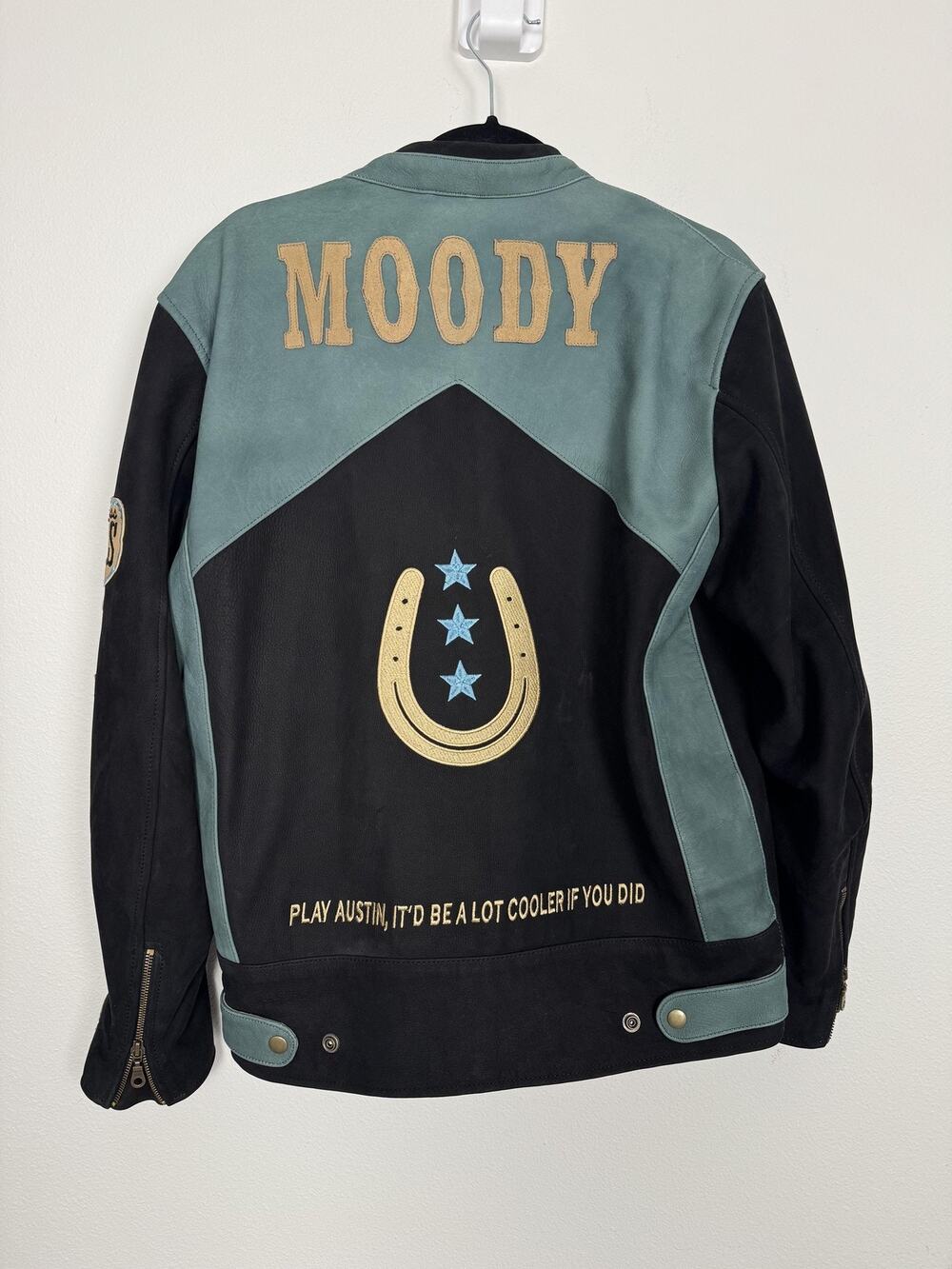 Genuine Cow Nubuck Leather Western Rodeo Jacket Moody Center Austin TX Womens M